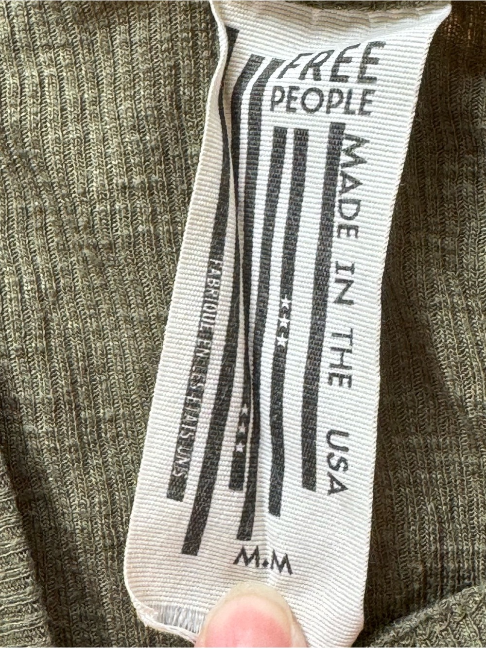 Free People Olive Ribbed Tank - Picture 4 of 4